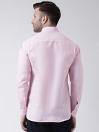 RIAG Pink Men's Chinese Collar Full Sleeves Shirt - Distacart