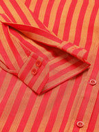 RIAG Red Men's Chinese Collar Full Sleeves Shirt - Distacart