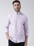 RIAG Violet Men's Chinese Collar Full Sleeves Shirt - Distacart
