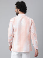 RIAG Orange Color Long Sleeves Casual Men's Cotton Short Kurta - Distacart