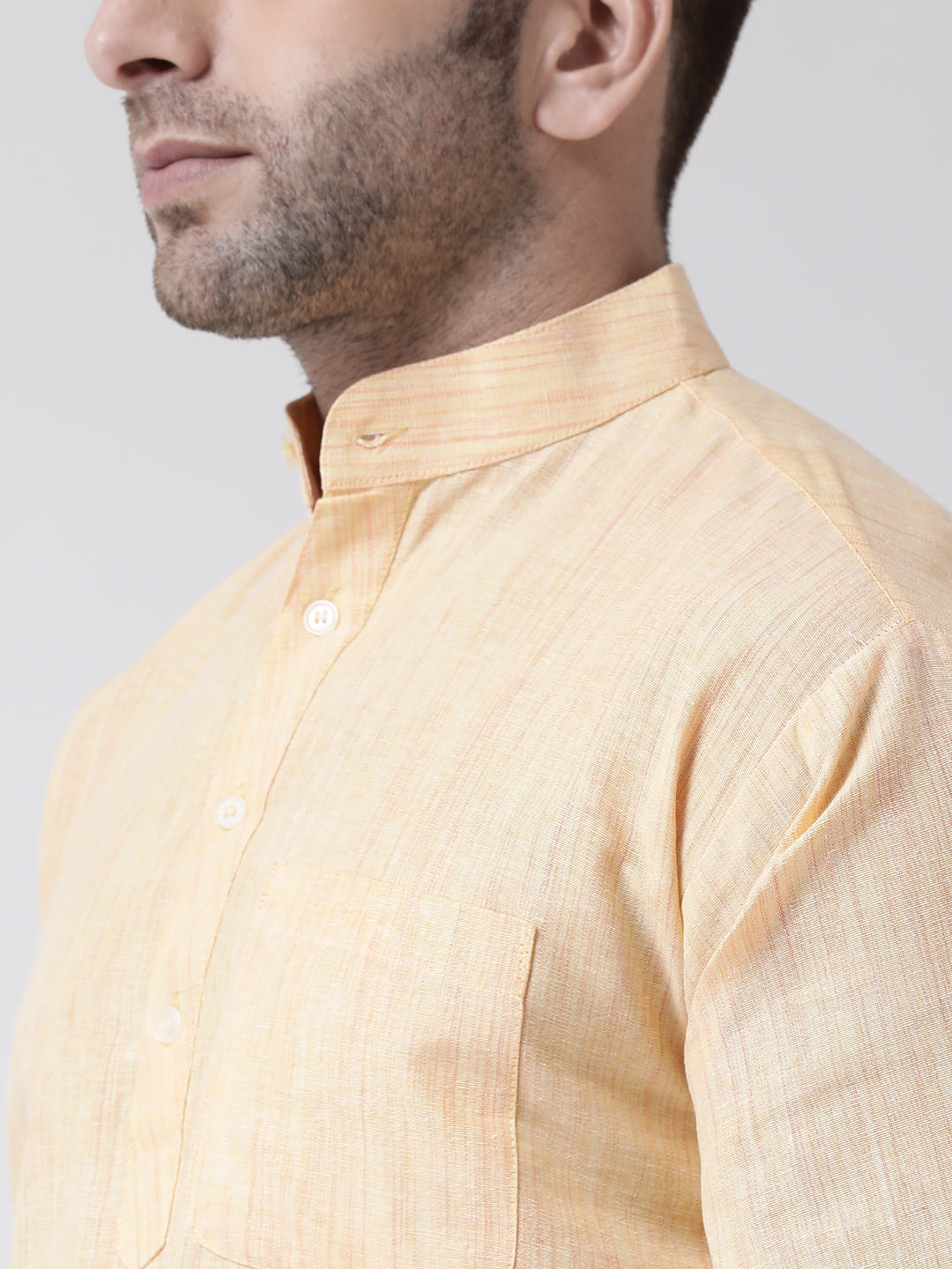 RIAG Beige Color Long Sleeves Men's Cotton Short Kurta - Distacart