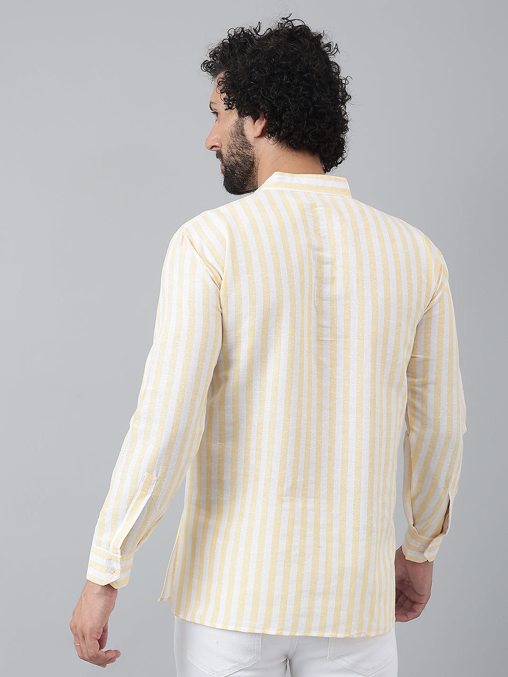 RIAG Beige Color Long Sleeves Casual Men's Cotton Short Kurta - Distacart