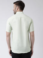 RIAG Green Men's Chinese Collar Half Sleeves Shirt - Distacart
