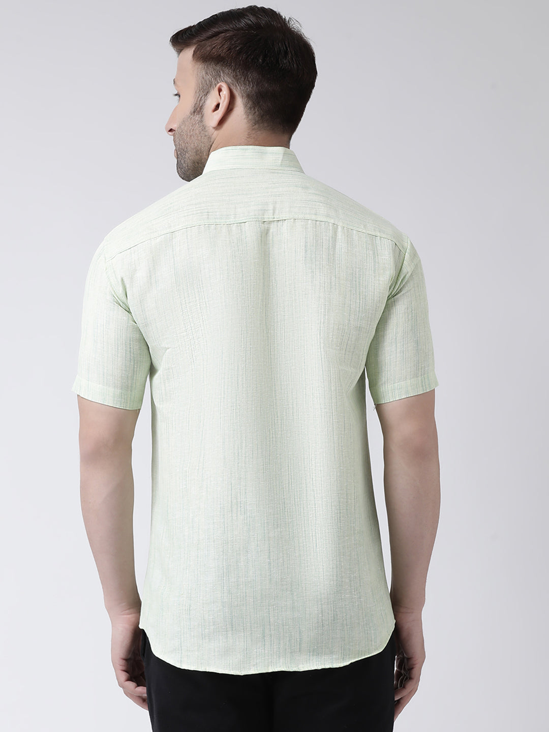 RIAG Green Men's Chinese Collar Half Sleeves Shirt - Distacart