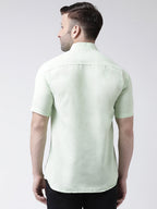 RIAG Green Men's Chinese Collar Half Sleeves Shirt - Distacart
