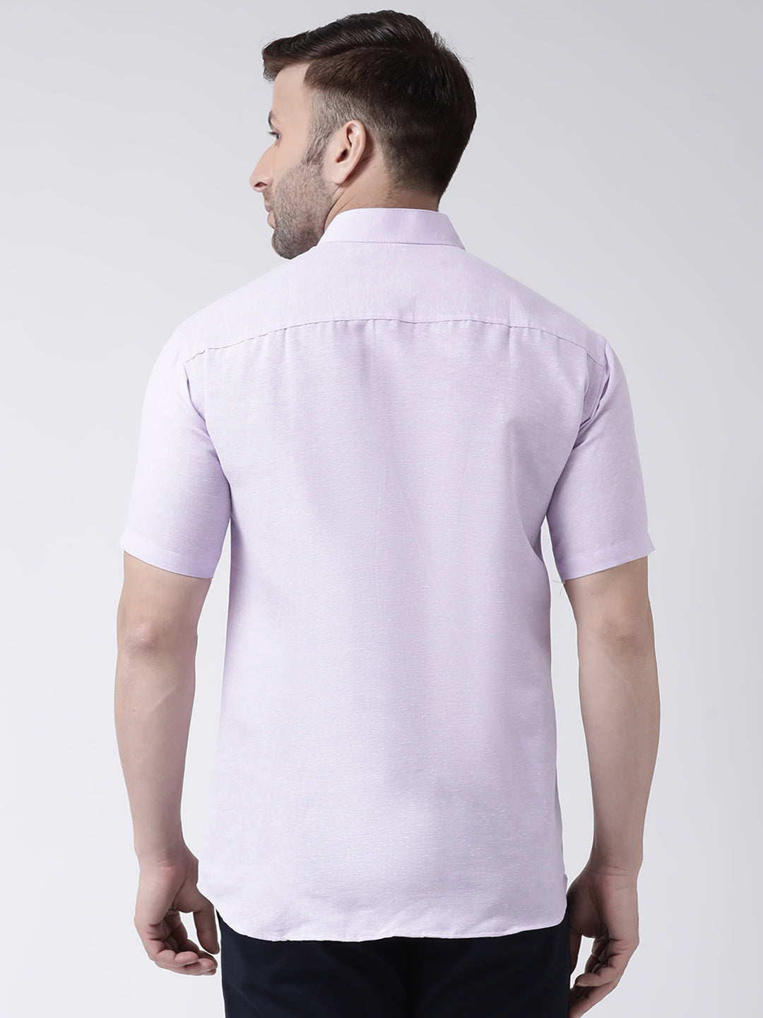 RIAG Violet Men's Chinese Collar Half Sleeves Shirt - Distacart