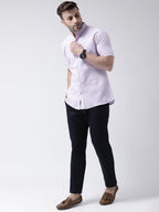 RIAG Violet Men's Chinese Collar Half Sleeves Shirt - Distacart