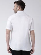 RIAG White Men's Chinese Collar Half Sleeves Shirt - Distacart