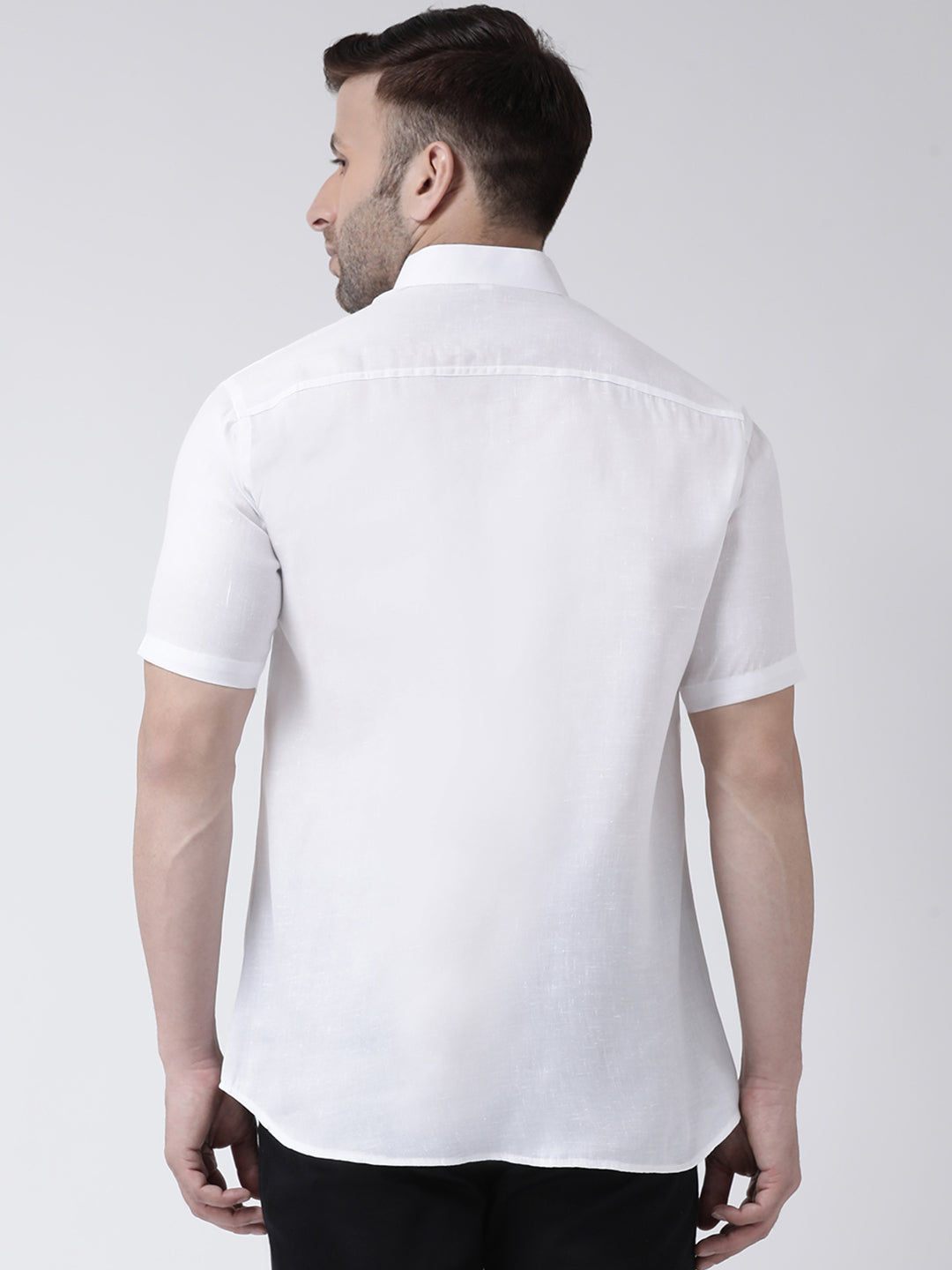 RIAG White Men's Chinese Collar Half Sleeves Shirt - Distacart