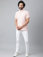 RIAG Orange Color Short Sleeves Casual Men's Cotton Short Kurta - Distacart