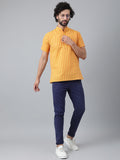 RIAG Yellow Color Short Sleeves Casual Men's Cotton Short Kurta - Distacart