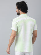 RIAG Green Color Short Sleeves Casual Men's Cotton Short Kurta - Distacart