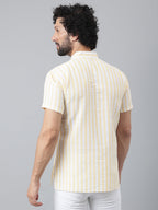 RIAG Beige Color Short Sleeves Casual Men's Cotton Short Kurta - Distacart