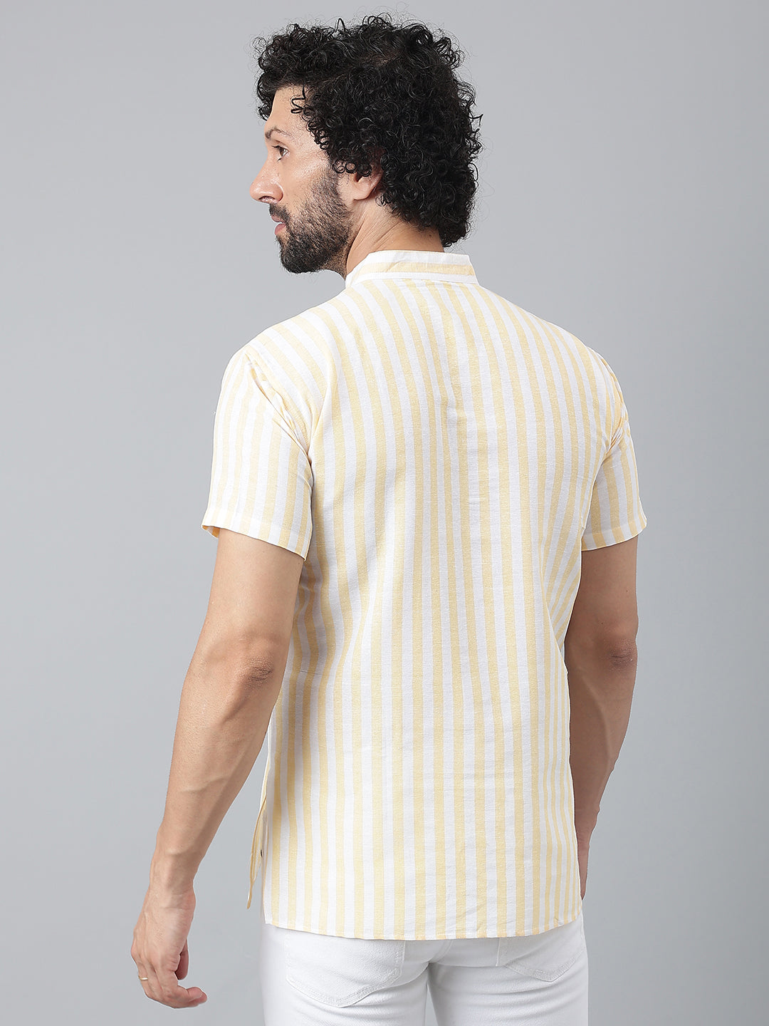 RIAG Beige Color Short Sleeves Casual Men's Cotton Short Kurta - Distacart