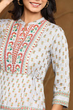 Juniper Women Grey Rayon Embroidered Flared Dress - Distacart