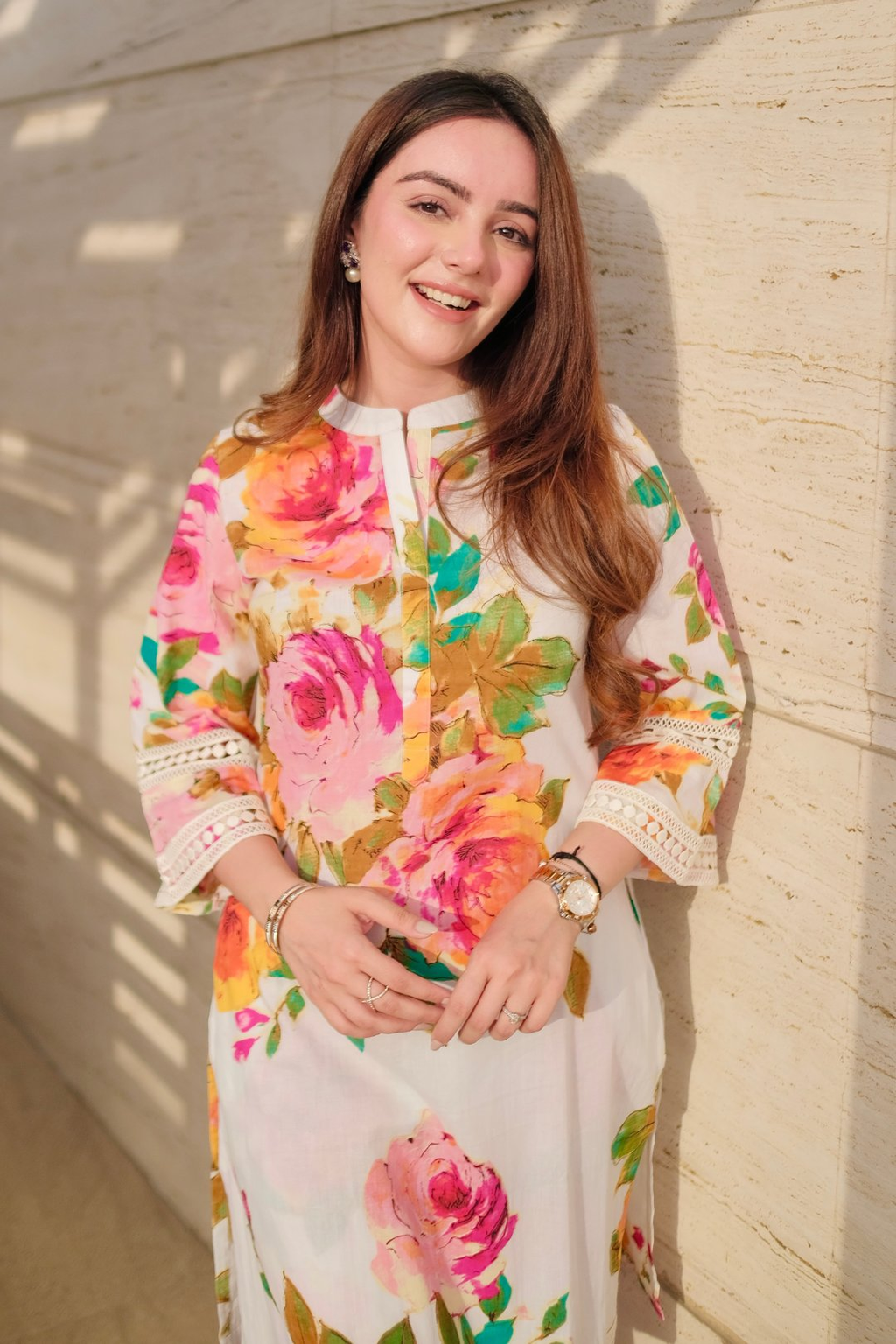 Teeya Creation Cream Colour Cambric Cotton Beautiful Co Ord Set - Distacart