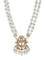 Gold-Toned White Brass Gold-Plated Necklace - Ruby Raang - Distacart