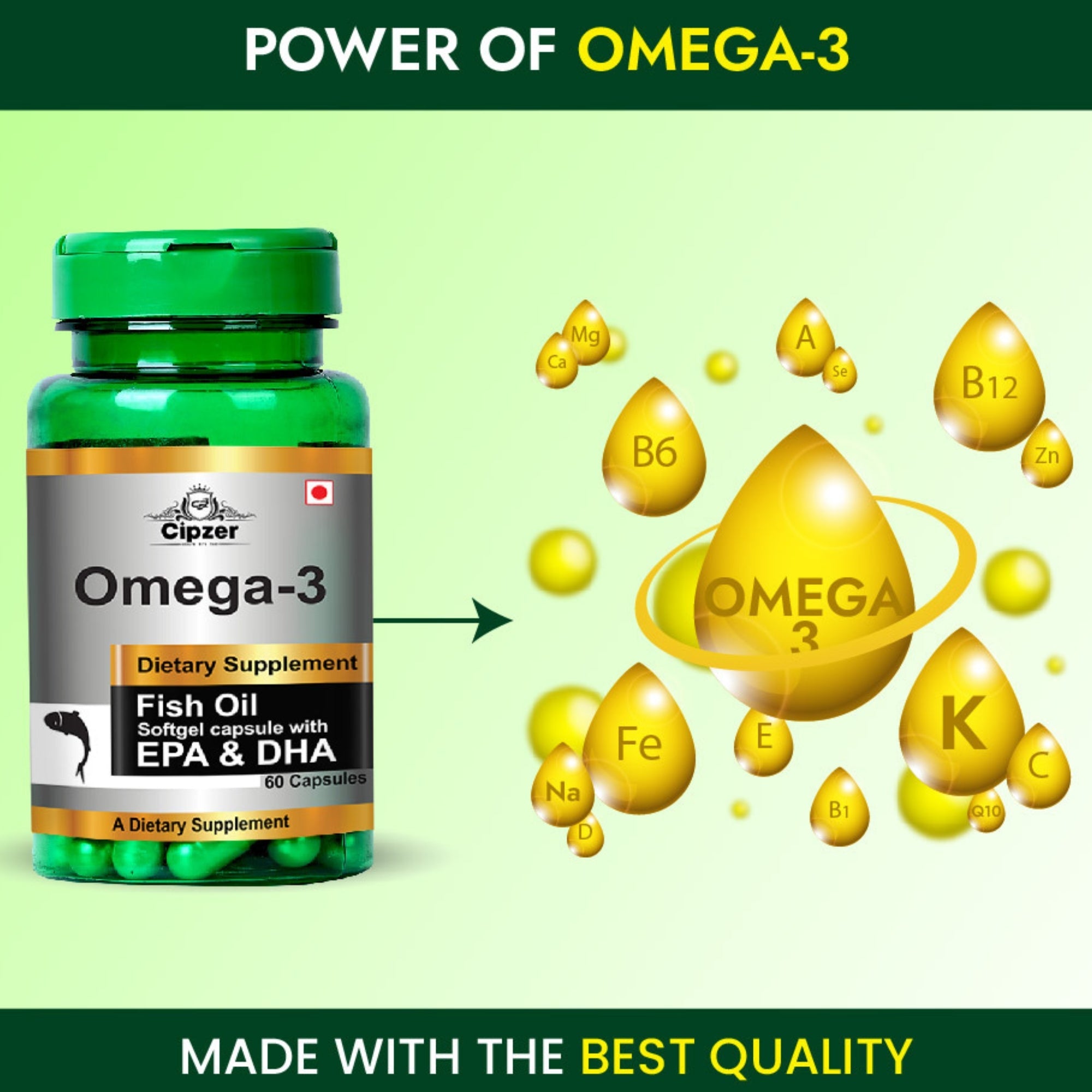 Cipzer Omega 3 Fish Oil Softgel Capsules - Distacart