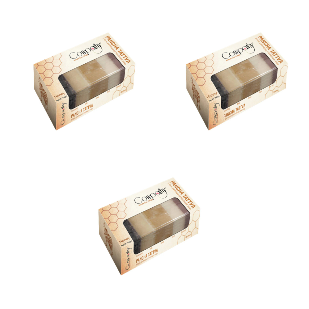 Cowpathy Pancha Tattva 5 Layer Panchagavya Handmade Honey Soap (150gm)