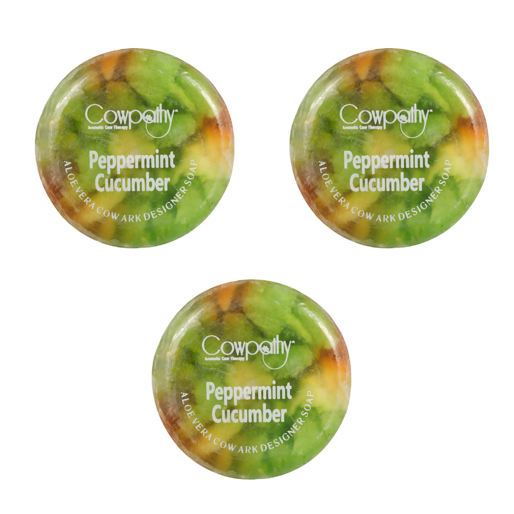 Cowpathy Perppermint Cucumber Aloe Vera Cow Ark Designer Soap (100 Gm)