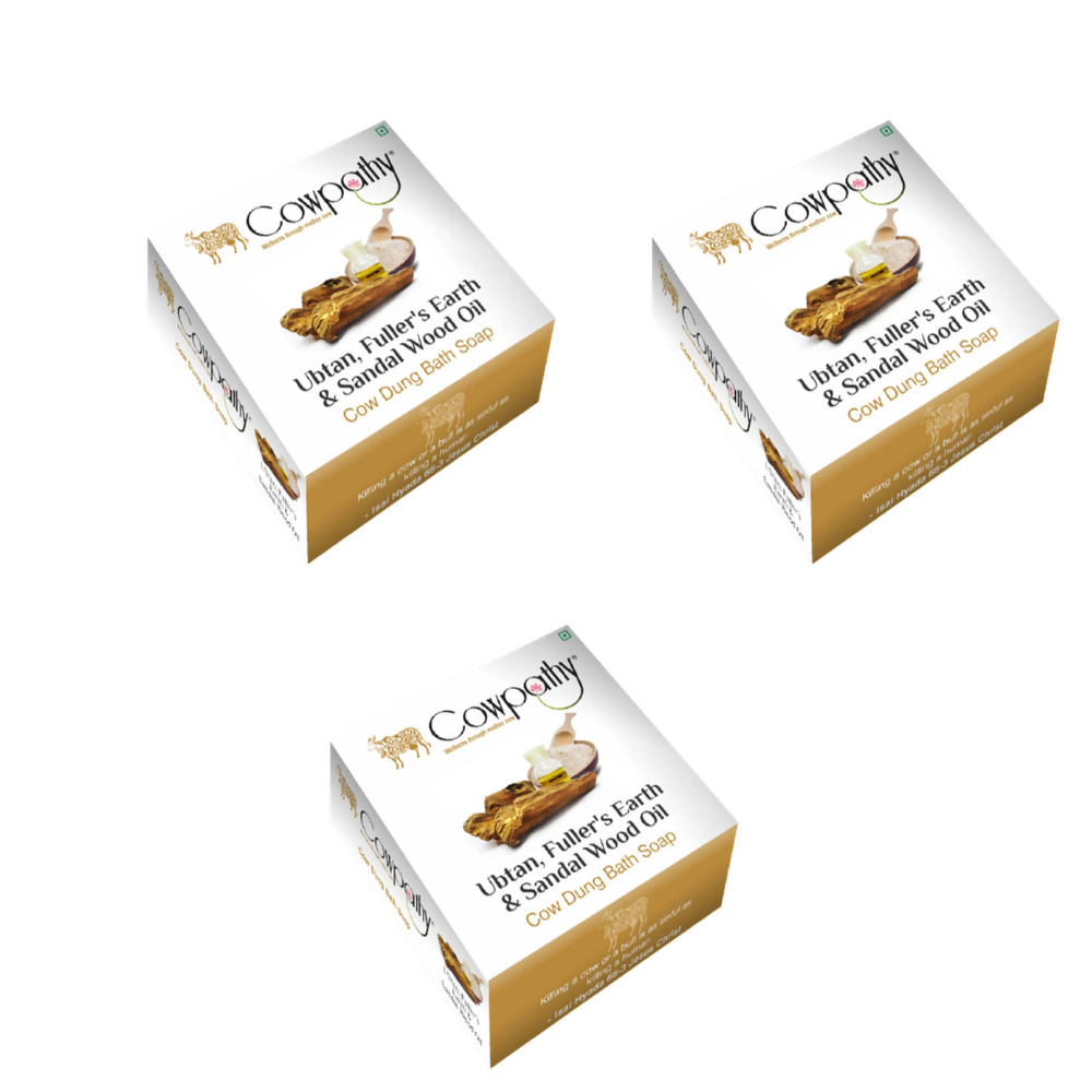 Cowpathy Ubtan, Fuller's Earth & Sandal Wood Oil Cow Dung Bath Soap (75gm)