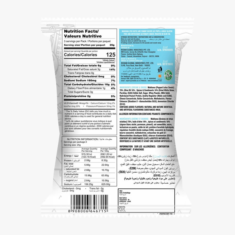 Mr. Makhana Super Snack Cream & Onion
