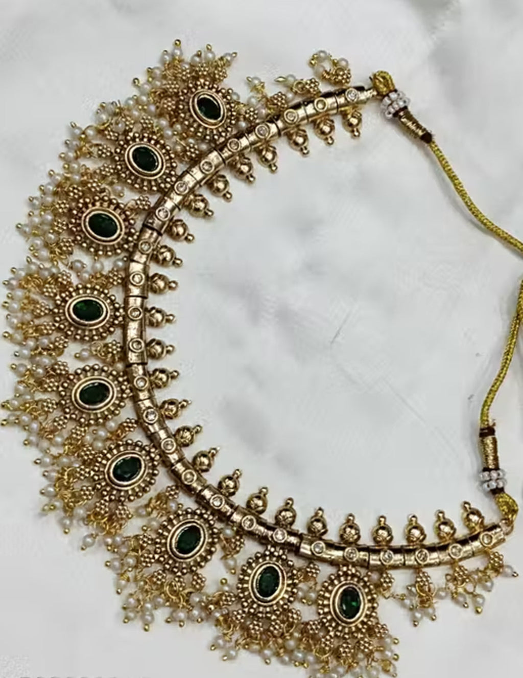Jewel City Traditional Handcrafted Gold-Plated Temple Jewelry – Ethnic Bridal Necklace Set for Weddings, Parties and Festivals