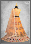 Mustard Organza Silk Gota With Sequence Work Lahenga Choli - Nimaya Ishani