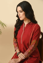 Joban Fashion Maroon Cotton Rayon Kurta Set