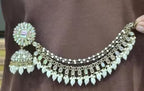 Jewel City Traditional Handcrafted Kundan Pearl Jhumka Drop Earrings And Maang Tikka Set - Distacart