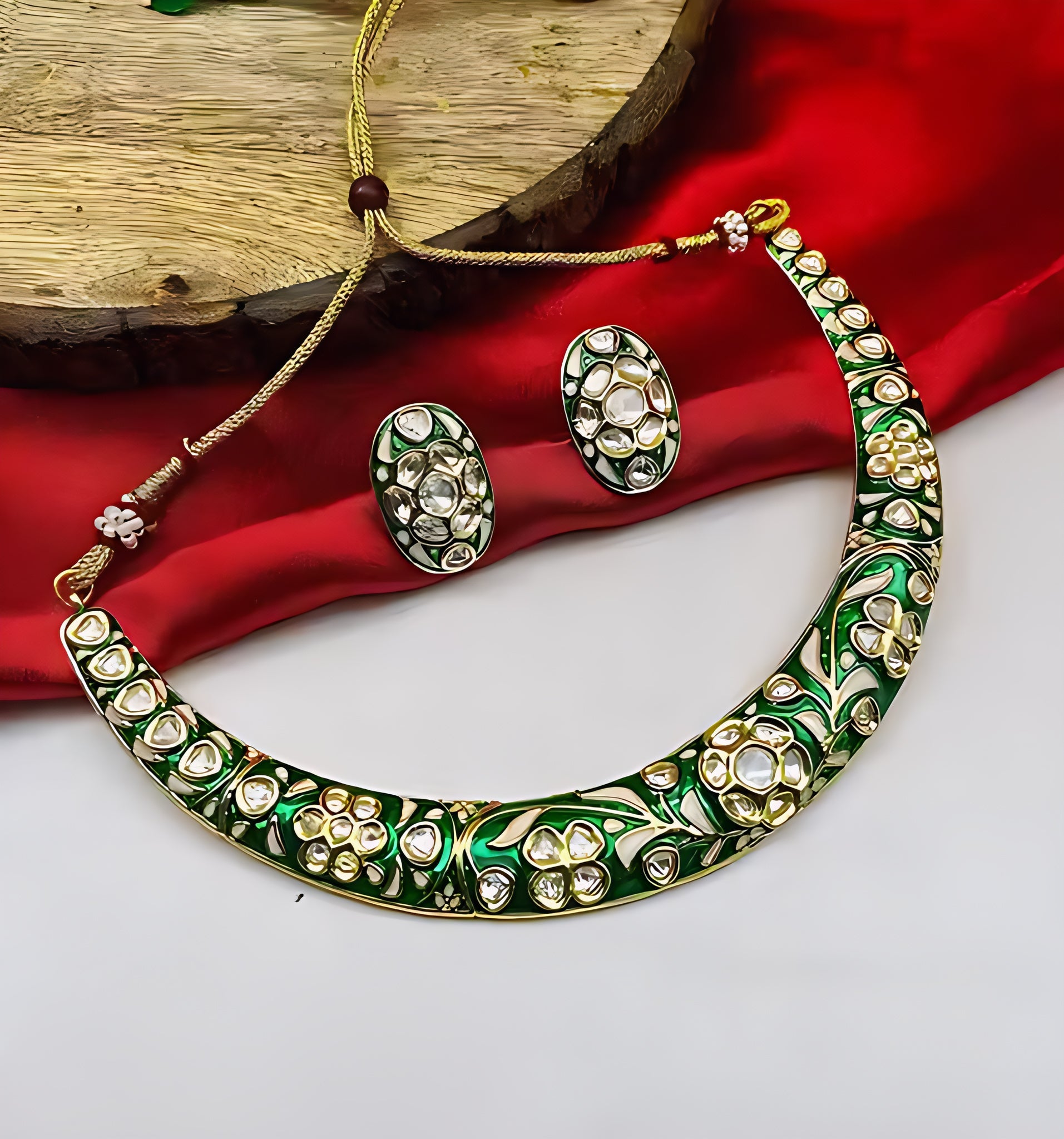 Jewel City Traditional Handcrafted Kundan Gold-Plated Necklace Set | Ethnic Indian Jewelry for Weddings, Parties & Festivals