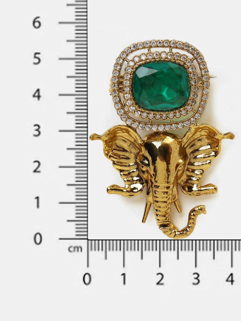 Ruby Raang Ganesha Imprint Brooch