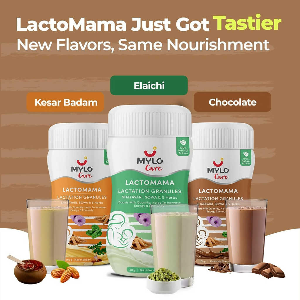 Mylo Care Lactomama Granules – Lactation Supplement For Breastfeeding With Shatavari To Increase Breast Milk (Chocolate Flavour