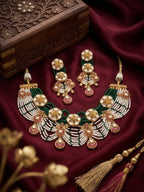 Jewel City Exquisite Kundan & Pearl Haar Set: Traditional Gold-Plated Choker for Weddings & Festivals - Distacart