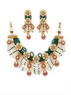 Jewel City Exquisite Kundan & Pearl Haar Set: Traditional Gold-Plated Choker for Weddings & Festivals - Distacart