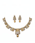 Jewel City Stunning Traditional Gold-Plated Choker Necklace Set