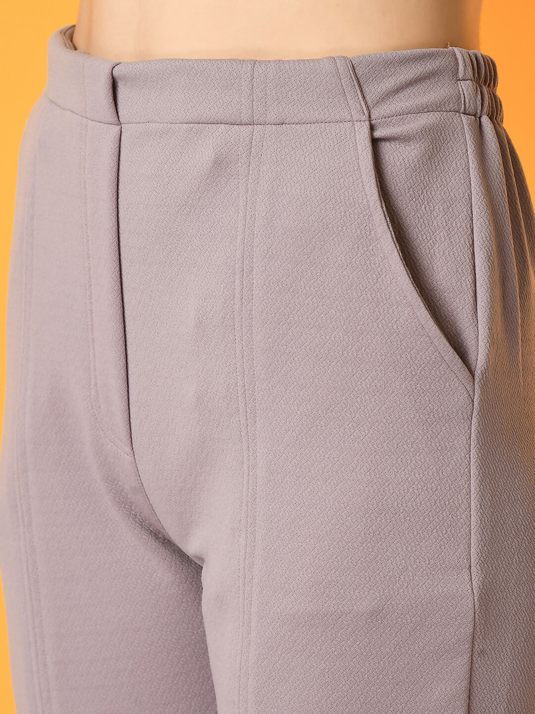 Myshka Women's Lavender Flared Party Trouser