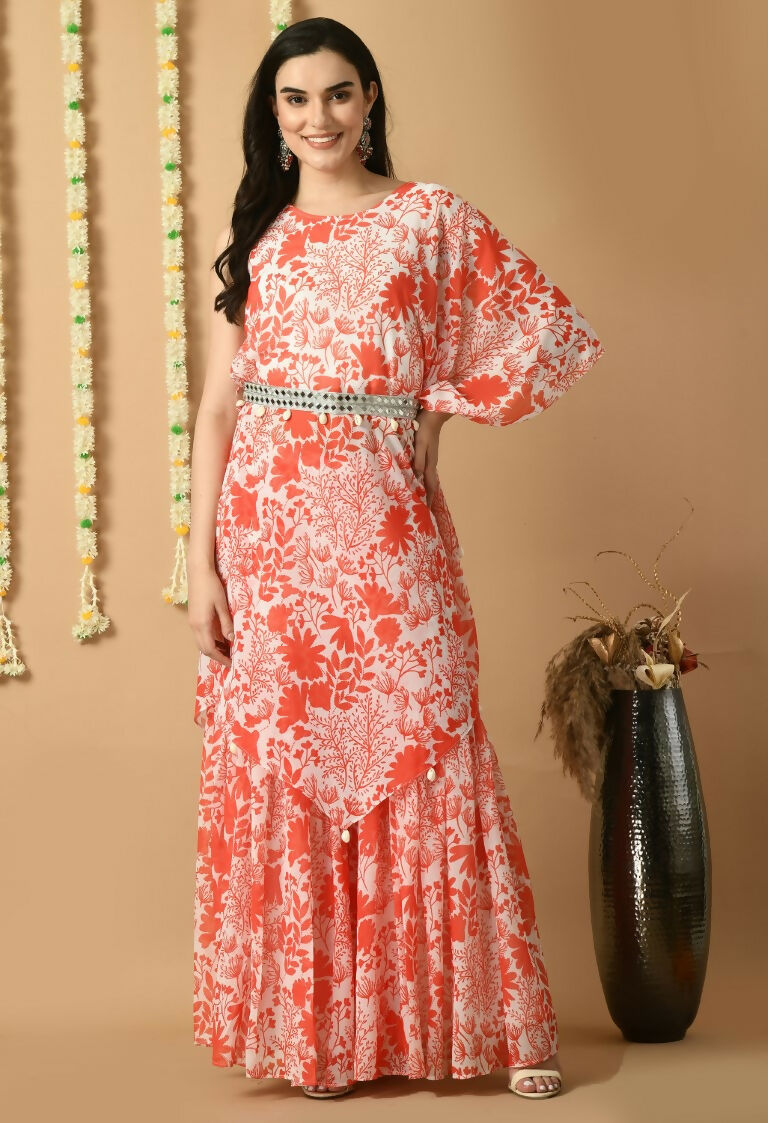 Joban Fashion Red Maslin Kurta Set