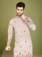 Vastranavya Ivory Exclusive Festival Wear Viscose Silk Thread & Sequence Embroidered Work Kurta
