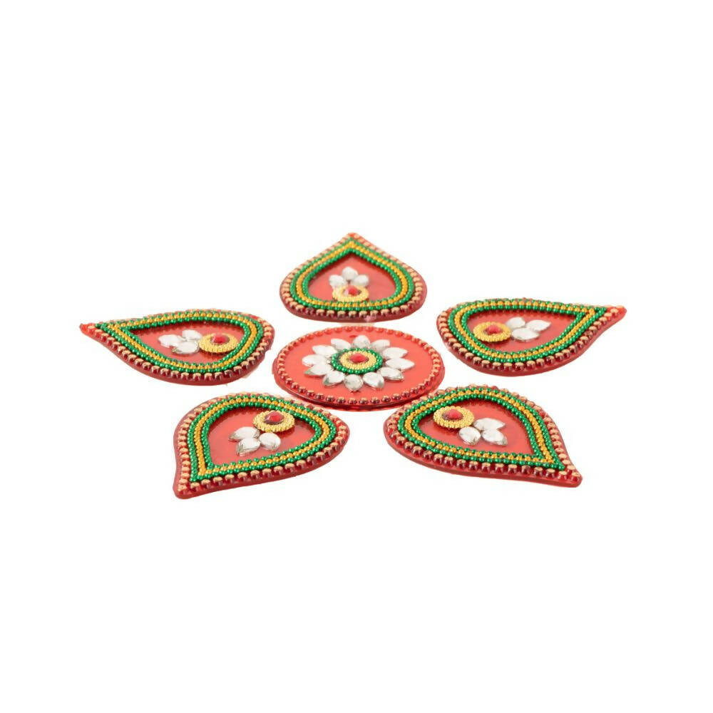Kundan HandiKrafts Tilak Shaped Rangoli Pink (Baby) - Distacart