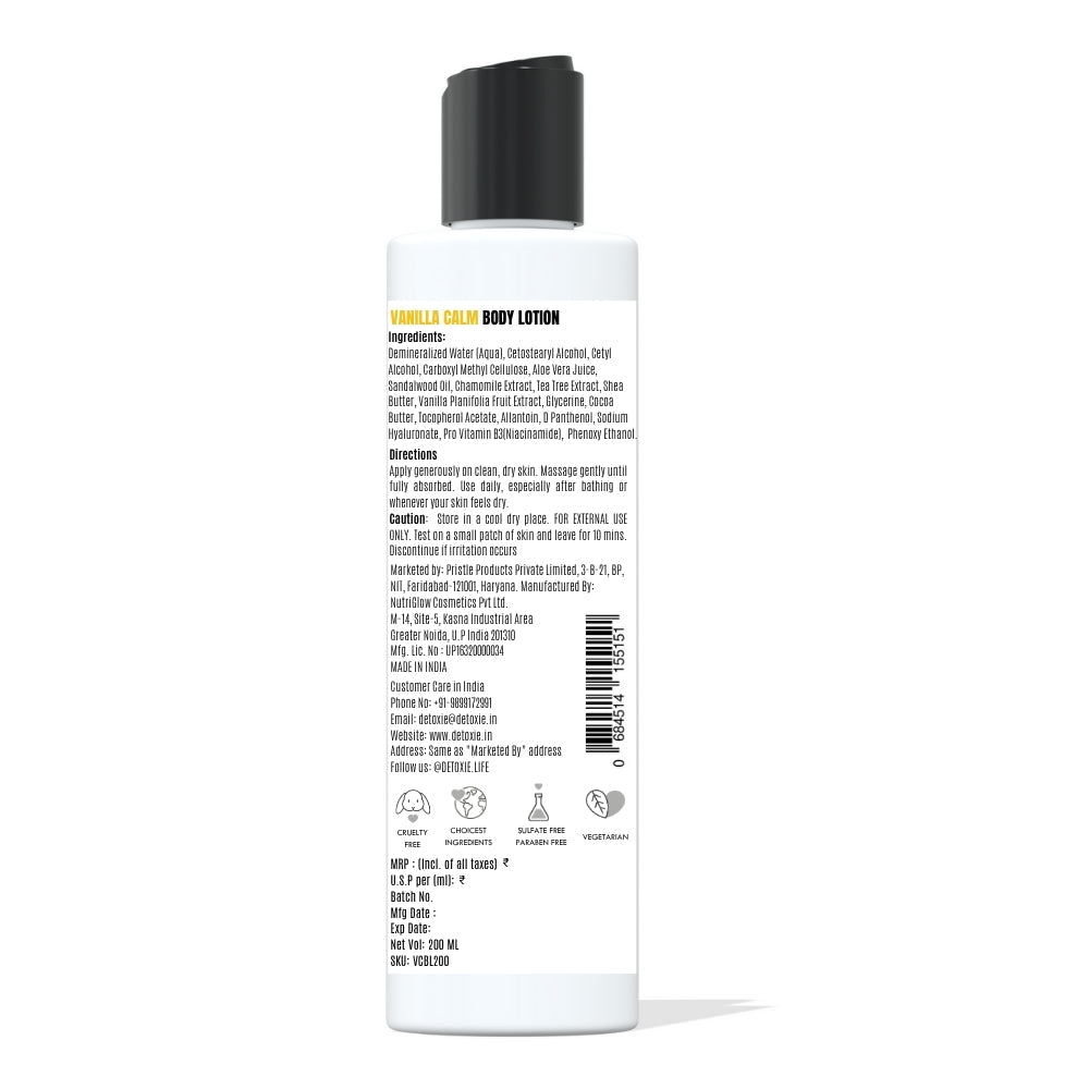 Detoxie Vanilla Calm Body Lotion