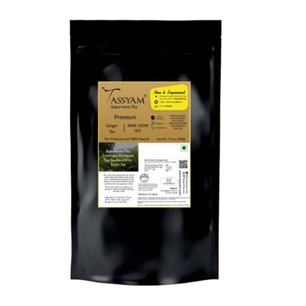 Tassyam Organics Strong Assam Adrak Tea - Refill Pack - Distacart