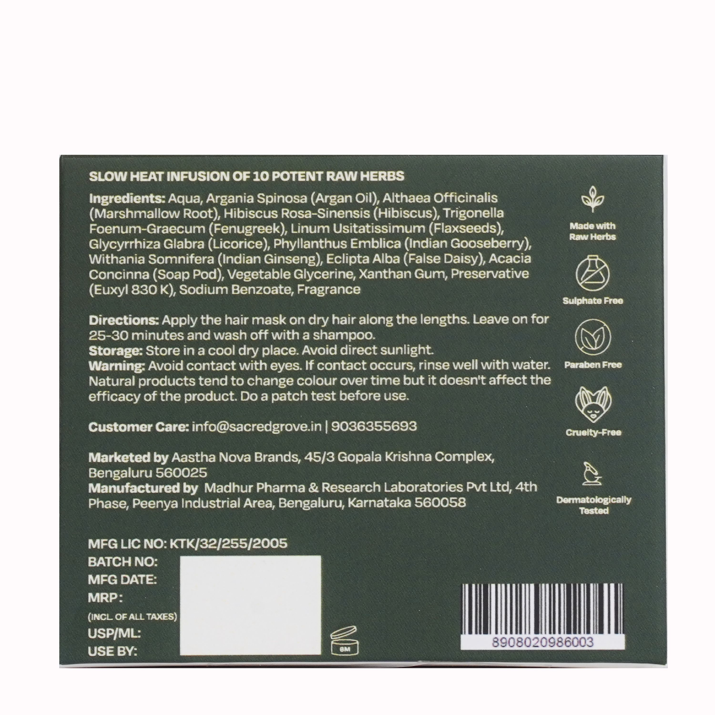 Sacred Grove Marshmallow Root Condition & Repair Hair Mask