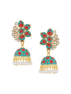 NVR Women Green Dome Shaped Jhumka Earrings - Distacart