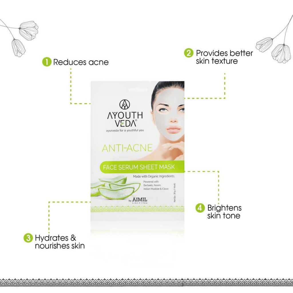 Ayouthveda Anti Acne Face Serum Sheet Mask
