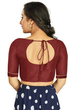 Aastha Fashion Women's Maroon Art Silk Designer Party Wear Readymade Blouse