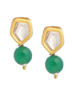 Ruby Raang Green Kundan Studs - Distacart