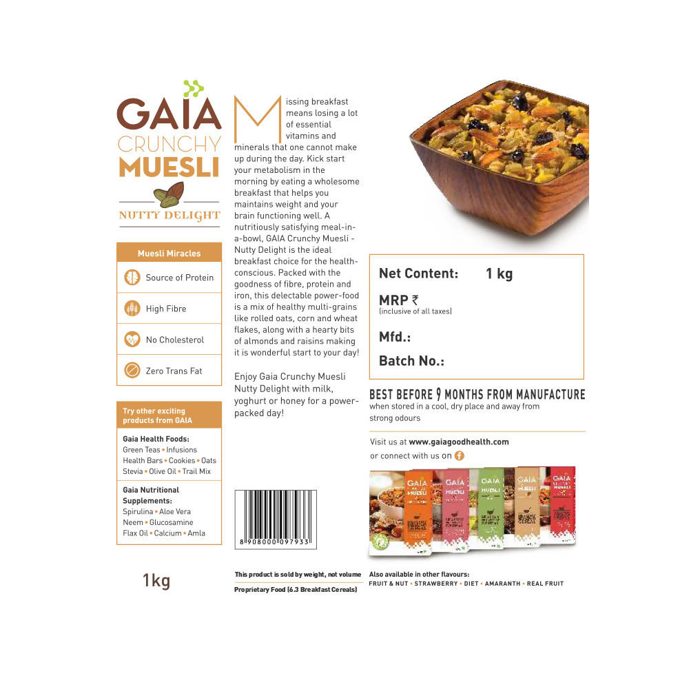 Gaia Crunchy Muesli–Nutty Delight