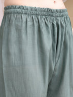 Hand Embroidered & Painted Kurta With Pant, Green - Hiral Fashion - Distacart