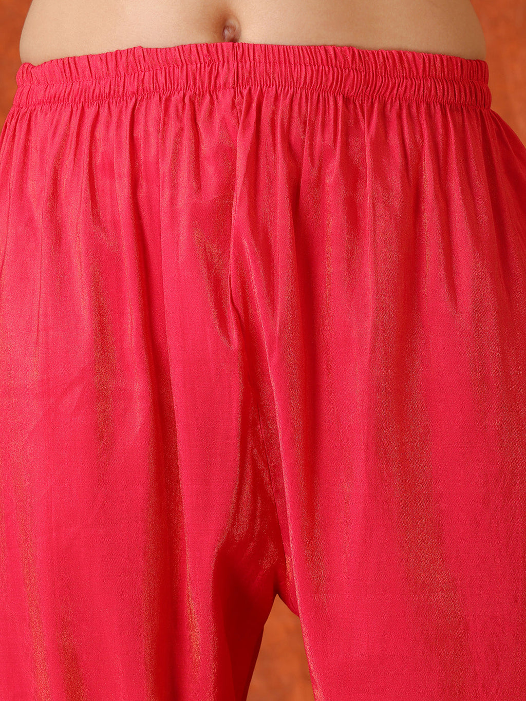 Sequin Embroidered Kurta With Pant & Embroidered Organza Dupatta, Pink - Hiral Fashion - Distacart